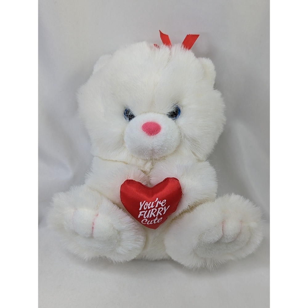 Dan Dee White Bear Plush‎ 7 Inch Youre Furry Cute Heart Stuffed Animal Toy